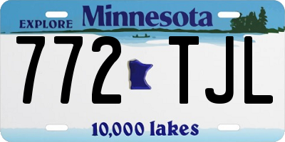 MN license plate 772TJL