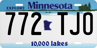 MN license plate 772TJO