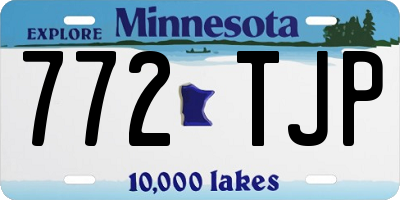 MN license plate 772TJP