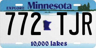MN license plate 772TJR