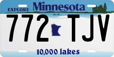 MN license plate 772TJV
