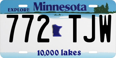 MN license plate 772TJW