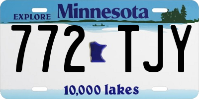 MN license plate 772TJY