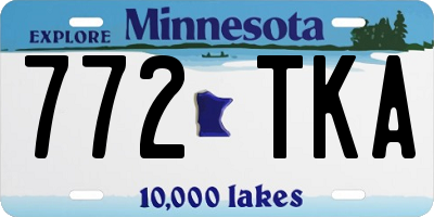 MN license plate 772TKA
