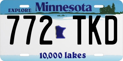 MN license plate 772TKD