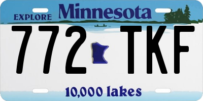MN license plate 772TKF