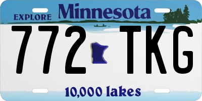 MN license plate 772TKG
