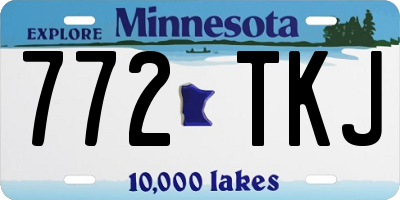 MN license plate 772TKJ