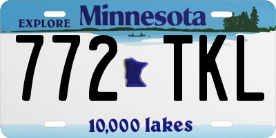 MN license plate 772TKL
