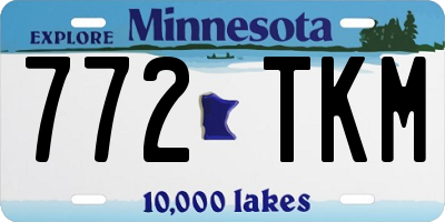 MN license plate 772TKM