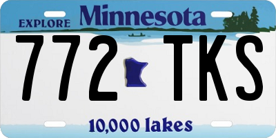 MN license plate 772TKS