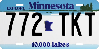 MN license plate 772TKT