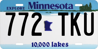 MN license plate 772TKU