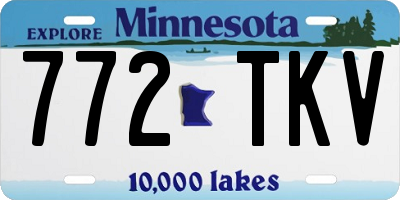 MN license plate 772TKV