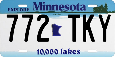 MN license plate 772TKY