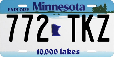 MN license plate 772TKZ
