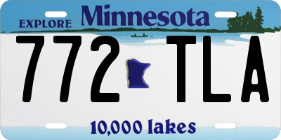 MN license plate 772TLA