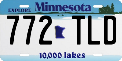 MN license plate 772TLD