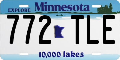 MN license plate 772TLE