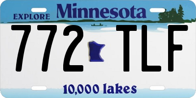 MN license plate 772TLF