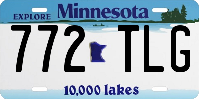 MN license plate 772TLG