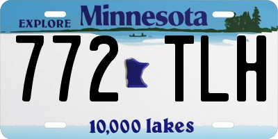 MN license plate 772TLH