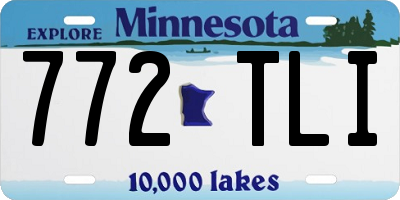 MN license plate 772TLI