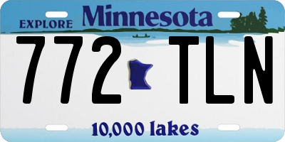MN license plate 772TLN