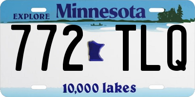 MN license plate 772TLQ