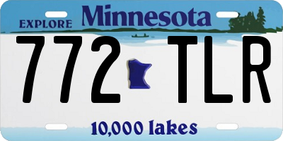 MN license plate 772TLR