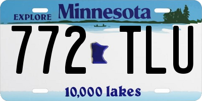 MN license plate 772TLU
