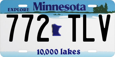 MN license plate 772TLV
