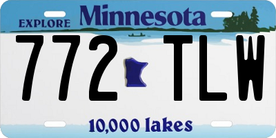 MN license plate 772TLW