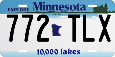MN license plate 772TLX