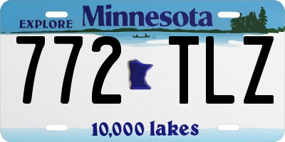 MN license plate 772TLZ