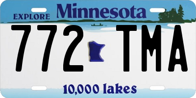 MN license plate 772TMA