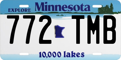 MN license plate 772TMB