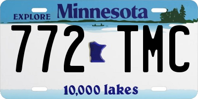 MN license plate 772TMC