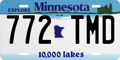 MN license plate 772TMD