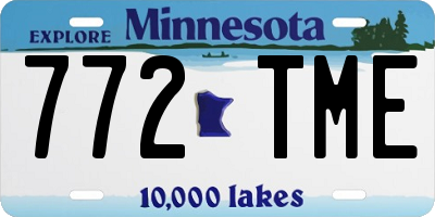 MN license plate 772TME