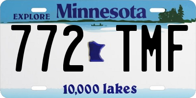 MN license plate 772TMF