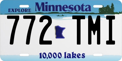 MN license plate 772TMI