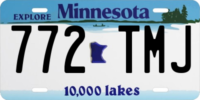 MN license plate 772TMJ