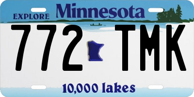 MN license plate 772TMK