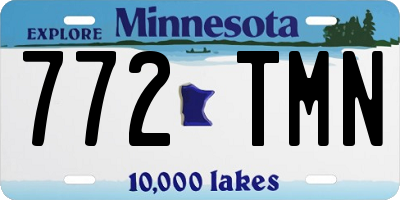 MN license plate 772TMN
