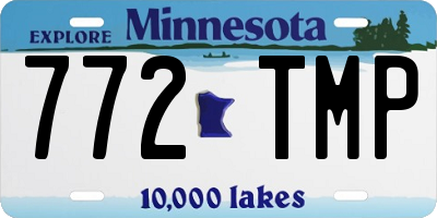 MN license plate 772TMP