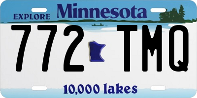 MN license plate 772TMQ