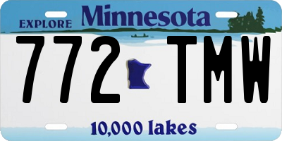 MN license plate 772TMW