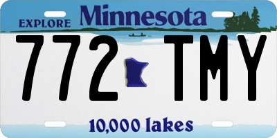 MN license plate 772TMY