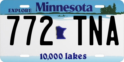 MN license plate 772TNA